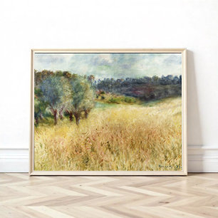 Wheatfield door Auguste Renoir Poster