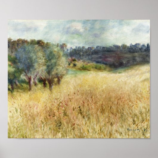 Wheatfield door Auguste Renoir Poster (Voorkant)