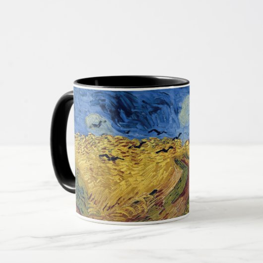 Wheatfield met de Mok van Crows Vincent van Gogh (Voorkant links)