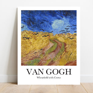 Wheatfield met Krogen door Vincent van Gogh Poster