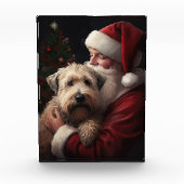 Wheaton Terriër met Kerstman Feestelijke Kerstmis Fotoblokken