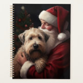 Wheaton Terrier met Sinterklaas Festieve Kerstmis Planner (Voorkant)