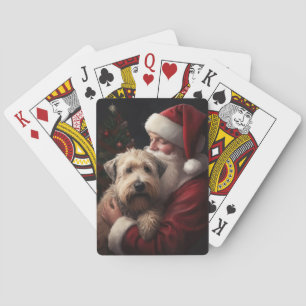 Wheaton Terrier met Sinterklaas Festieve Kerstmis Pokerkaarten