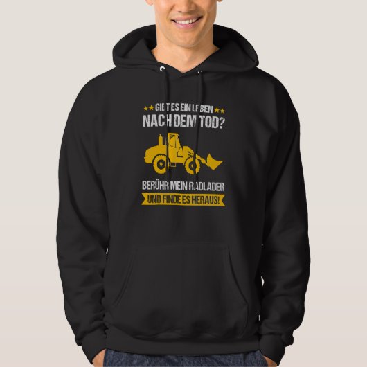 Wheel Loader Construction Site Construction Worker Hoodie (Voorkant)