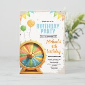 Wheel of Fortune spin birthday Invitation (Debout devant)