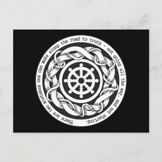 Wheel van de weg naar Truth Dharma Briefkaart (Voorkant)