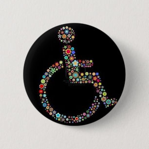 wheelchair_funky_zazzle.jpeg ronde button 5,7 cm