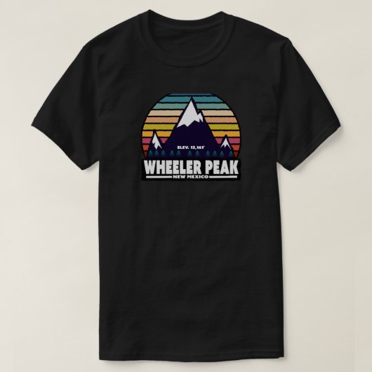 Wheeler Peak New Mexico T-shirt (Design voorkant)