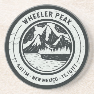 Wheeler Peak New Mexico Wandelskiën Reizen Zandsteen Onderzetter