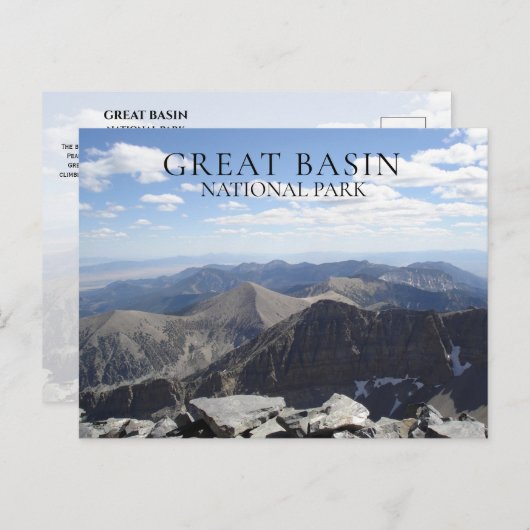 Wheeler Peak Summit Uitzicht Great Basin NP, Nevad Briefkaart (Voorkant / Achterkant)