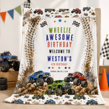 Wheelie Awesome Monster Truck 4e verjaardag jongen