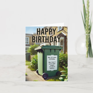 Wheelie Funny Birthday - Prosecco Bin Edition Kaart