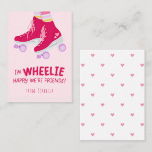 Wheelie Gelukkig Vriend Valentijnskaart Notitiekaartje