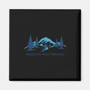 Wheeling West Virginia Skigebied Skiën Skiloper  Magneet
