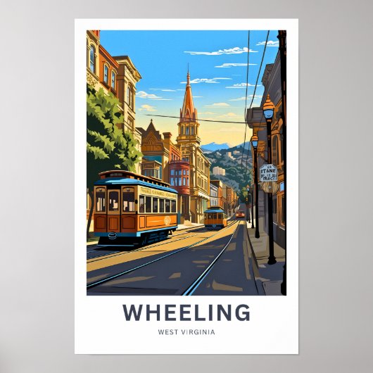 Wheeling West Virginia Travel Print (Voorkant)