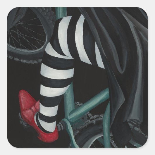 Wheels Up! Vierkante Sticker (Voorkant)