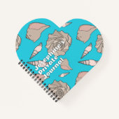 Whelk Shells Illustrated Custom Heart-shaped Notitieboek (Voorkant)