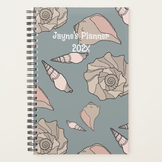 Whelk Shells Illustrated Yearly Custom Planner (Devant)