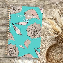 Whelk Shells Illustrated Yearly Custom Planner