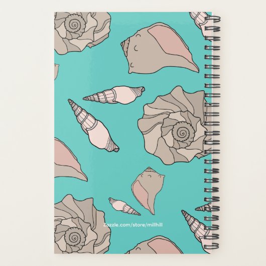 Whelk Shells Illustrated Yearly Custom Planner (Dos)