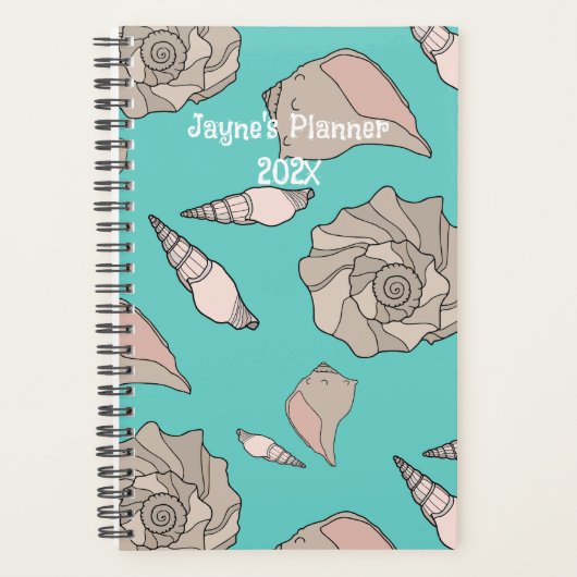 Whelk Shells Illustrated Yearly Custom Planner (Devant)