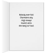 When Charmaine sings dogs howl Victorian ladies (Binnen (Rechts))