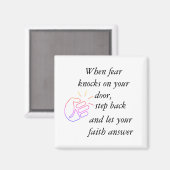When Fear Knocks  Let Faith Answer Magnet (Recto/Verso)