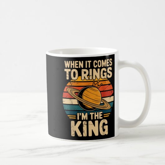 When It Comes To Rings Saturn Retro Planets Koffiemok (Rechts)