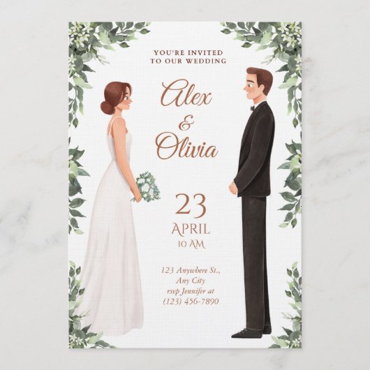 When Our Eyes Meet Wedding Invitation (Devant)
