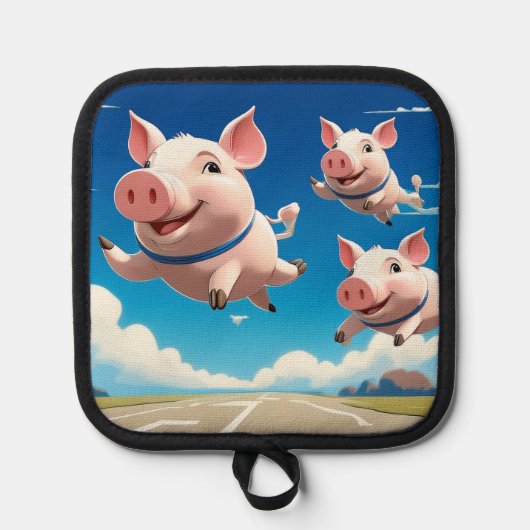 When Pigs Fly Funny Airbourne Swine Pannenlap (Voorkant)
