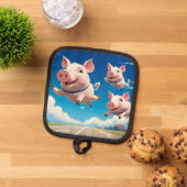 When Pigs Fly Funny Airbourne Swine Pannenlap (Top down)