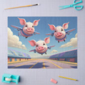When Pigs Fly Funny Airplane Pigs Tissuepapier (Craft)