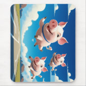When Pigs Fly Funny Winged Pigs Muismat (Voorkant)