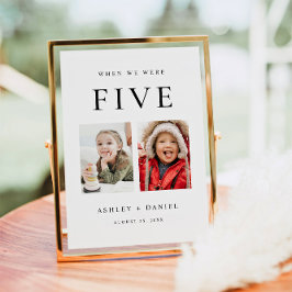 When We Were Age Photo Table Number Kaart