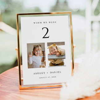 When We Were Age Table Number with Photos Kaart