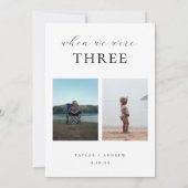 When We Were Photo Wedding Table Number Kaart (Achterkant)