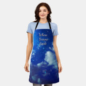 Where Dreams Reside Apron | Night Sky Cooking Wear Schort (Gedragen)