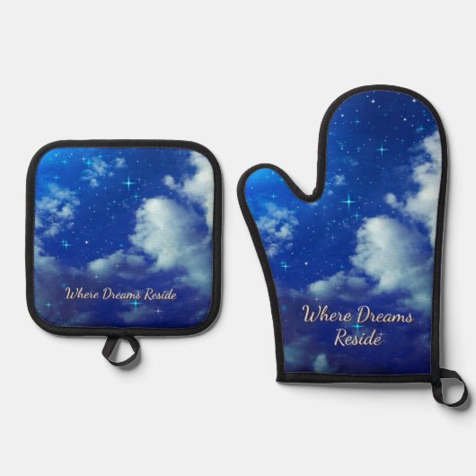 Where Dreams Reside Kitchen Set | Starry Oven Mitt (Voorkant)