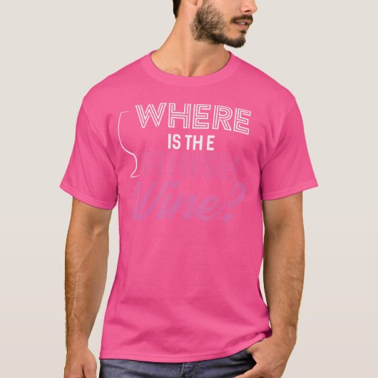 Where Is The Finish Wine Running T-shirt (Voorkant)