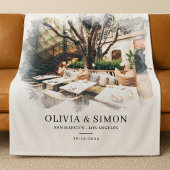 Where It All Began Romantic Couple's Gift Fleece Deken