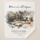 Where It All Began Romantic Couple's Gift Sherpa Deken (Voorkant)