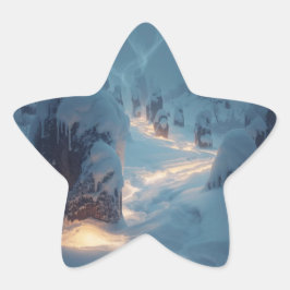 Where Light Wanders in Winter Ster Sticker