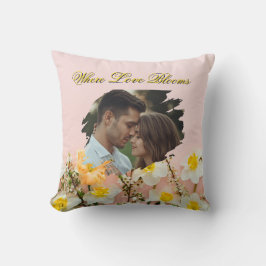 Where Love Blooms Pillow | Spring Romance Throw  Kussen