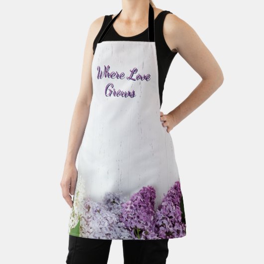 Where Love Grows Apron | Lilac Spring Kitchen  Schort (Insitu)