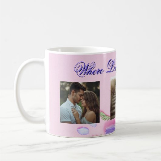 Where Love Grows Mug | Personalized Floral Photo  (Gauche)