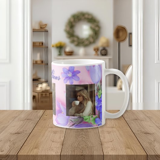 Where Love Grows Mug | Personalized Floral Photo 