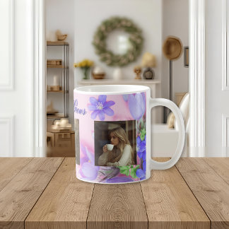 Where Love Grows Mug | Personalized Floral Photo  Koffiemok