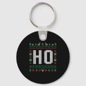 Where My Ho's At Ho Matching Couple Ugly Christmas Sleutelhanger (Voorkant)