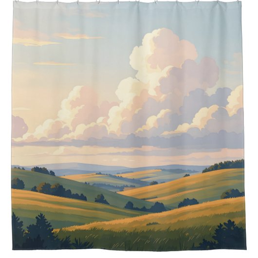 Where The Land Breathes -  Douchegordijn (Voorkant)