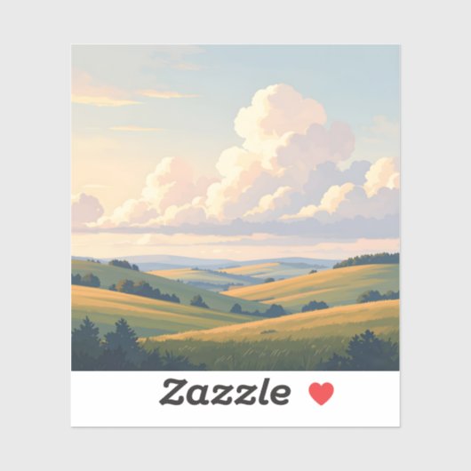 Where The Land Breathes - Square Vinyl Sticker (Vel)